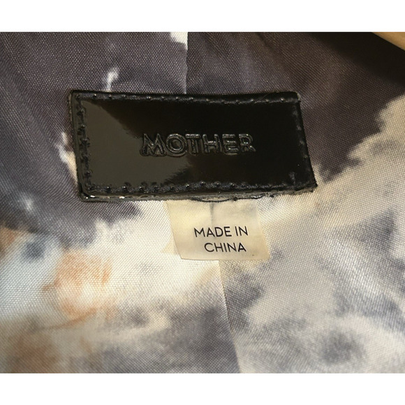 MOTHER Women's The Letterman Faux Fur Bomber Jacket Black - Size Medium - Picture 6 of 11